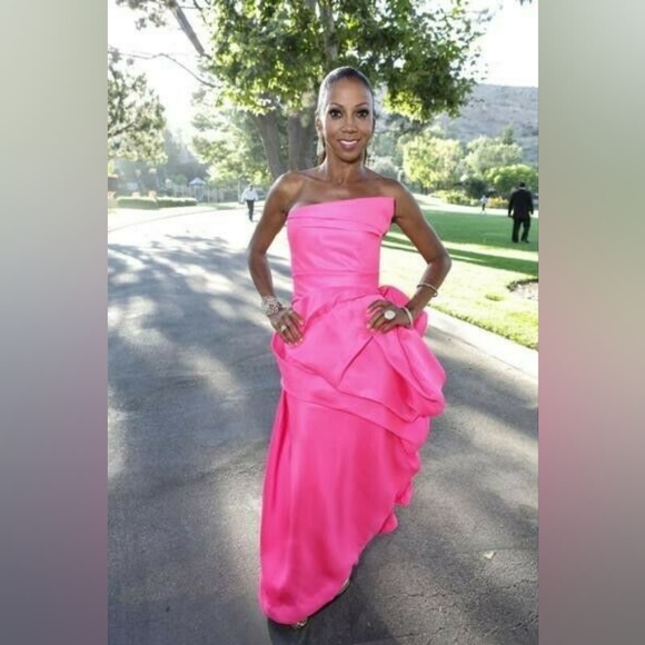 *$5,500 RUBIN SINGER "BARBIE" BRIGHT PINK SILK EVENING DRESS GOWN US 2 - Picture 8 of 9